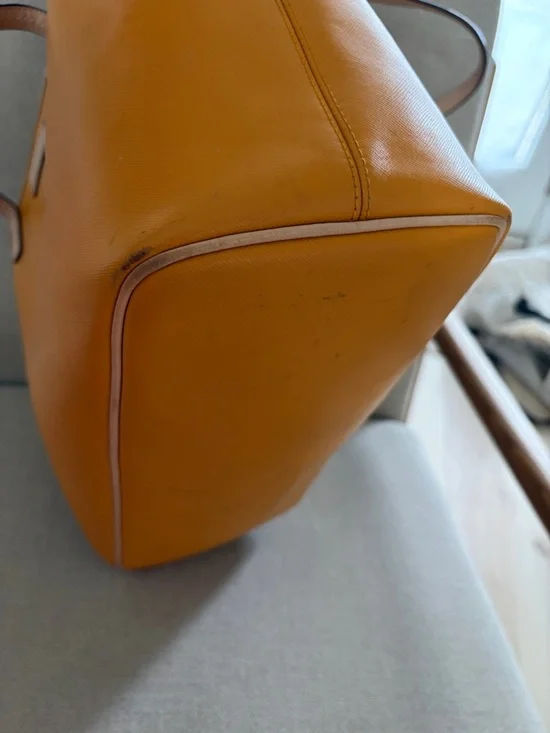 coach park metro shoulder tote bag f24341 pumpkin yellow sarifiano leather - Picture 12 of 14